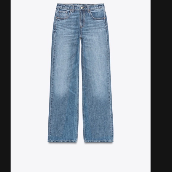 Mid-rise Wide Leg Jeans - Picture 1 of 6